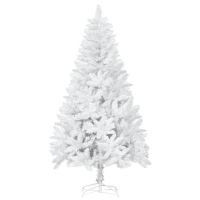 Brad de Craciun alb de 180 cm, brad artificial din PVC, decoratiune de Craciun de sarbatori HOMCOM | Aosom RO