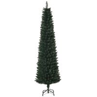 Brad de Craciun Artificial Inalt cu Baza Pliabila, 380 Ramuri, din PVC si Metal, de sarbatori, Verde HOMCOM | Aosom RO