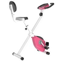 HOMCOM Bicicletă Fitness Pliabilă cu 5 Poziții, Rezistență Magnetică 8 Nivele, Antrenament Acasă, 43x97x109cm, Gri și Negru | Aosom Romania