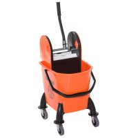 HOMCOM Carucior de Curățenie Profesional, Compact, Ideal pentru Spații Mici, 44×36×90 cm | Aosom Romania