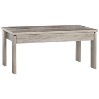 HOMCOM Măsuță de Cafea Modernă PAL Gri, pentru Living și Birou, Blat Dreptunghiular, 100x55x45cm | Aosom Romania