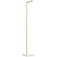 HOMCOM Suport de Haine Elegant, pentru Intrare, Dormitor, Sufragerie, din Metal și Marmură, 35x25x152 cm, Auriu și Alb | Aosom Romania
