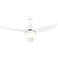 HOMCOM Ventilator de Tavan cu Lumini LED și Telecomandă, 6 Viteze, Ideal pentru Interior, Φ122x45 cm, Alb | Aosom Romania