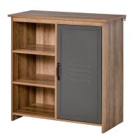 Mobilier Multifuncțional HOMCOM cu Rafturi, Design Compact, 80x35x82 cm, Maro, Ideal pentru Orice Încăpere | Aosom Romania