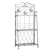 Outsunny Rafturi pentru Plante cu 3 Nivele, Suport Ghivece pentru Grădină, Balcon, Interior, 44x25x96 cm, Gri Argintiu | Aosom Romania