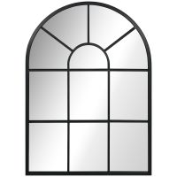 HOMCOM Oglindă Arcuită Modernă pentru Perete, 70x50 cm, Stil Fereastră, pentru Sufragerie și Dormitor | Aosom Romania