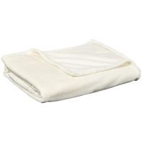 HOMCOM Pătură din Flanel 330 GSM Reversibilă pentru Interior și Exterior 203x152x0.5 cm Alb Crem | Aosom Romania