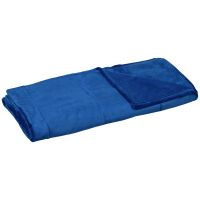 HOMCOM Pătură din Flanel 330 GSM Reversibilă pentru Interior și Exterior 203x152x0.5 cm Albastru Închis | Aosom Romania
