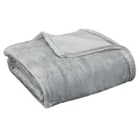 HOMCOM Pătură din Flanel 330 GSM Reversibilă pentru Interior și Exterior 203x152x0.5 cm Gri Deschis | Aosom Romania