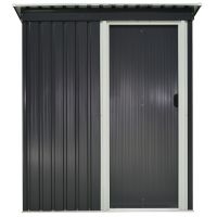 Magazie de Scule Outsunny din Otel, 1 Usa Glisanta, Acoperis inclinat 163x89x182cm | Aosom RO