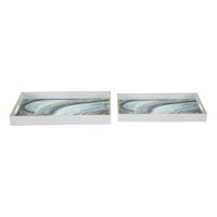 Mauro Ferretti Set De Tavite Marmura Alba Cm 40X30X4-35X25X3,5
