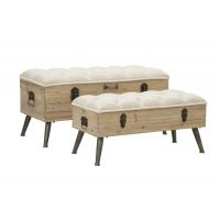 Mauro Ferretti Set puff cu depozitare TIRANA CM 102X43,5X49,5 - 82X36X37