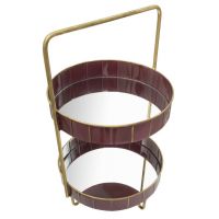 Mauro Ferretti Suport Tavi Duble Glam Bordeaux Cm 36,5X34,5X56,5