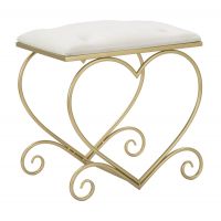 Mauro Ferretti TABURET INIMA CREM CM 50X37,5X51,5