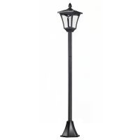 Outsunny Lanternă Solară pentru Grădină, Felinar LED cu Panouri Solare, Design Modern, 18x18x160 cm, Negru | Aosom Romania