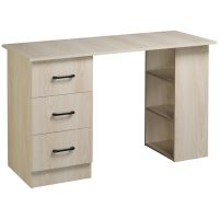 Birou HOMCOM pentru Calculator, cu 3 Sertare și 3 Rafturi, Ideal pentru Acasă și Birou, Lemn, 120x49x72cm | Aosom Romania