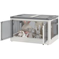 HOMCOM Coșuri de Depozitare Stivuibile Pliabile cu Capac, Cutii Organizatoare pe Roți, Soluție Ideală pentru Ordonare | Aosom Romania