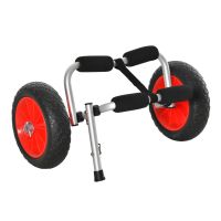 HOMCOM Cărucior Transport Caiac Pliabil, Universal pentru Toate Terenurile, cu Roți 25cm, Negru | Aosom Ro