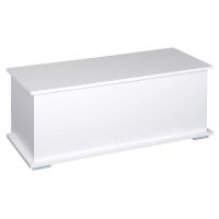 HOMCOM Cutie de depozitare multifunctionala din PAL cu capac care se deschide, pentru camera si intrare, 100x40x40cm, alb