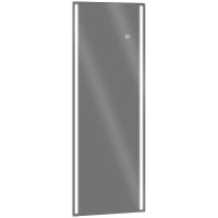 HOMCOM Oglinda de lungime completa cu lumina LED, Oglinda lunga 120 x 140 cm pentru perete cu 2 culori, hol
