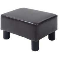 HOMCOM Taburet Otoman din Piele Artificială, Dreptunghiular, pentru Living, 40x30x24cm | Aosom Romania