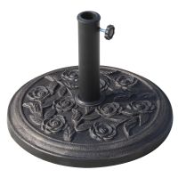 Outsunny Bază Stabilă pentru Umbrelă Rotundă, 9kg, din Rășină, Design Modern, Φ45.5x32cm, Negru | Aosom Romania