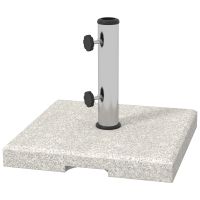 Outsunny Bază Umbrelă Grădină 25kg, Compatibilă cu Stâlpi Ø32mm, Ø38mm, Ø48mm, din Granit și Oțel Inoxidabil | Aosom Romania