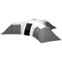 Outsunny Cort Mare de Familie pentru 6-9 Persoane cu 3 Dormitoare