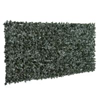 Outsunny Gard Artificial în Rolă pentru Balcon și Grădină din PE anti-UV, Gard Viu Fals cu Frunze, 300x150 cm, Verde