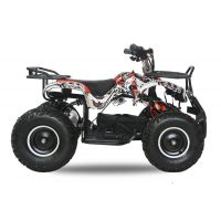 ATV electric pentru copii NITRO Torino Quad 1200W 48V Big Tyre, culoare White Grafiti