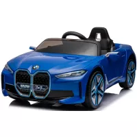 Masinuta electrica pentru copii, Bmw I4 70W 12V premium, bluetooth, roti EVA, scaun tapitat, culoare Albastru