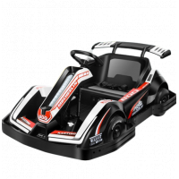 Masinuta-Kart electric pentru copii 3-11 ani, Racing 90W 12V 7Ah, telecomanda, culoare Alb