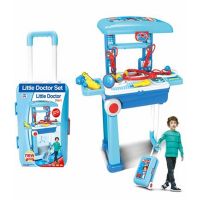 Jucarie Set Micul Doctor 2 in 1, Troller , Masuta cu accesorii