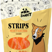 Recompense pentru caini Mr. Bandit STRIPS, pui, 80g