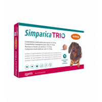 Simparica Trio Caini 12 mg (5.1 - 10 kg) Deparazitare interna si externa, 3 x comprimate masticabile