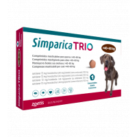 Simparica Trio Caini 72 mg (40.1 - 60 kg) Deparazitare interna si externa, 3 x comprimate masticabile