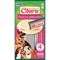Churu Recompense Cremoase pentru caini cu Pui si somon 4 x 14 g