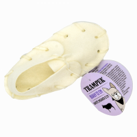 Recompensa papuc din piele de vita alb (white sneakers) - 12 cm