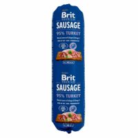 Salam pentru caini Brit cu Curcan 800 g