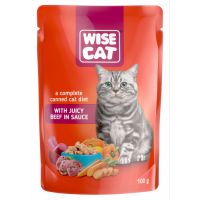 Wise cat, hrana umeda pentru pisici cu vita in sos - 24x100 g