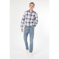 Blugi regular fit cu talie medie