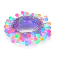 Rola Instalatie 20m 160 LED RGB Globulete Mate Multicolore Fir Alb