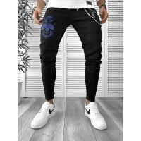 Blugi barbati conici negri 6089 G4-3