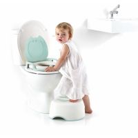Olita, Jane Spania, 3 in 1, Muzicala, Educationala, Utilizata atat ca olita, Adaptor pentru toaleta cu manere laterale, Inaltator, 18 luni+, Albastru deschis