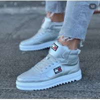 Adidasi barbati casual argintii B9827 A33-1