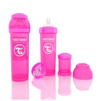 Biberon Twistshake Anti - Colici 330 ml Roz