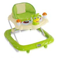 Bertoni - Premergator cu 4 roti si protectie trepte (panou jucarii) Bambi Green