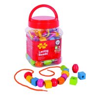 Set margele din lemn pentru insirat