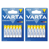 12 Baterii Alcaline Varta AAA 1,5V