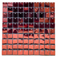Panou decorativ model patrat cu paiete ROSU 30 x 30 cm